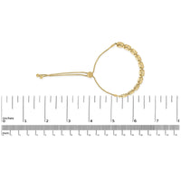 14k Yellow Gold Plated .925 Sterling 5/8 Cttw Diamond Composite Cushion Frame 4”-10” Adjustable Bolo Bracelet (G-H Color, I1-I2 Clarity)