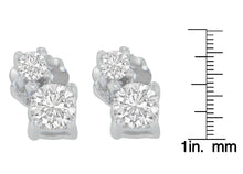 14K White Gold 1/2 cttw Round Cut Diamond Earrings (H-I, SI2-I1)-3