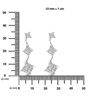 14K White Gold 1 cttw Princess Cut Diamond Earrings (G-H, VS1-VS2)