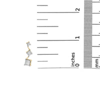 14K Yellow Gold 1 cttw Princess Cut Diamond Earrings (H-I, SI1-SI2)