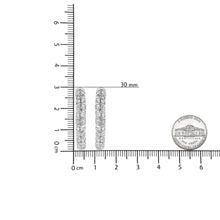 .925 Sterling Silver 1/2 Cttw Diamond Wire Cage Style Hoop Earring (I-J Color, I2-I3 Clarity)-4