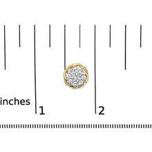 10K Yellow Gold Plated .925 Sterling Silver 1/2 Cttw Diamond Cluster Stud Earrings (J-K Color, I2-I3 Clarity)-4