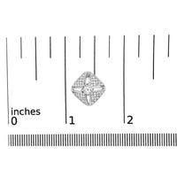 .925 Sterling Silver 1.0 Cttw Diamond Studded Rhombus Stud Earring (H-I Color, I2-I3 Clarity)