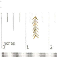 18K Yellow Gold Plated .925 Sterling Silver 1/5 Cttw Diamond Chevron Arrow Stud Earring (I-J Color, I2-I3 Clarity)-4