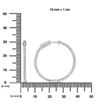 14K White Gold 1 1/2 Cttw Lab Grown Diamond Inside Out Hoop Earrings (G-H Color, VS2-SI1 Clarity)-4