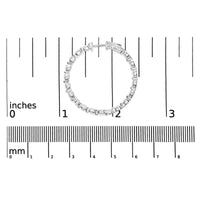 14K White Gold 5.00 Cttw Lab Grown Diamond Inside-Out Hoop Earring
