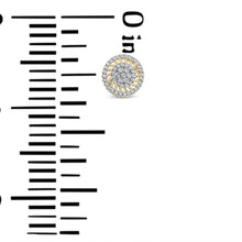 10K Yellow Gold 1.00 Cttw Diamond Halo Radiant Sunburst Stud Earrings (I-J Color, I2-I3 Clarity)-4