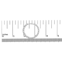 14K White Gold 1/4 Cttw Lab Grown Diamond Leafy Wreath Hoop Earrings (F-G Color, VS1-VS2 Clarity)