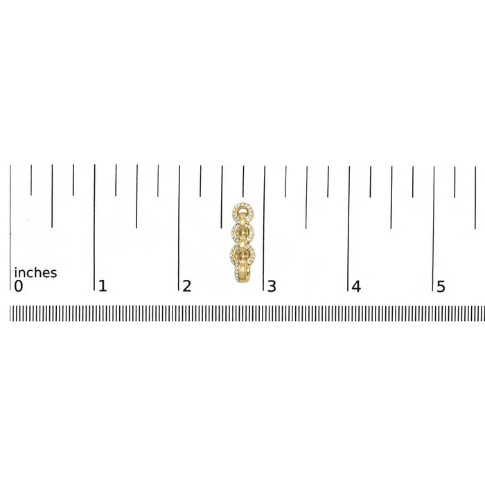 14K Yellow Gold Plated .925 Sterling Silver 3/4 Cttw Diamond Chain Link Drop Earrings (H-I Color, I1-I2 Clarity)
