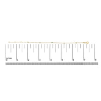 14K Yellow Gold Alternating Green Emerald and Diamond Bezel Station Chain Bracelet - Size 7.5 inch