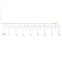 14K Yellow Gold Alternating Red Ruby and White Diamond Bezel Station Chain Bracelet (I-J Color, SI2-I1 Clarity) - 7.5" Inches-4