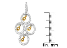14K Two- Toned Gold 2/5 cttw Round Diamond Pendant Necklace (H-I, I1-I2)-3