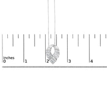 14k White Gold 1 5/8 Cttw Invisible Set Princess and Channel Set Baguette Diamond Curved Oval Shape Pendant Necklace (G-H Color, VS2-SI1 Clarity)-4