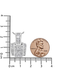 14K White Gold 2 1/5 Cttw Princess Cut Composite Diamond Pendant with Diamond Bale Pendant Necklace (H-I Color,SI1-SI2 Clarity) - NO CHAIN INCLUDED-4