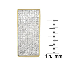 14K Yellow Gold Princess Cut Diamond Block Pendant Necklace (2 5/8 cttw, H-I Color, SI2-I1 Clarity)-4