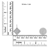 10KT White Gold 1/2 cttw Diamond Square Pendant Necklace (I-J Color, I2-I3 Clarity)-4 thumbnail 5