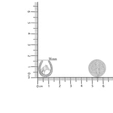 .925 Sterling Silver 1/4 cttw Diamond U Shape Pendant Necklace (I-J, I3-Promo)-4