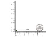 .925 Sterling Silver 1/5 Cttw Treated Green Diamond Solitaire Bezel 18