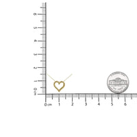 10K Yellow Gold Flashed .925 Sterling Silver 1/2 Cttw Champagne Diamond Miracle Plate Heart Pendant Necklace (K-L Color, I1-I2 Clarity) - 18