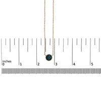 14K Rose Gold 2.0 Cttw Bezel Set Blue Diamond Solitaire Pendant Necklace  - 18
