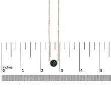 14K Rose Gold 2.0 Cttw Bezel Set Blue Diamond Solitaire Pendant Necklace  - 18" Inches-4