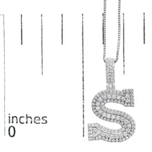 .925 Sterling Silver 1 1/10 Cttw Round Lab-Grown Diamond "S" Pendant Necklace - 18"-4