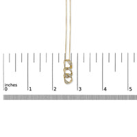 14K Yellow Gold Plated .925 Sterling Silver 1/6 Cttw Diamond Interlocking Triple Asymmetric Circle Hoop 18