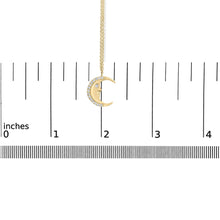 14K Yellow Gold 1/10 Cttw Diamond Crescent Man on the Moon 18" Pendant Necklace (H-I Color, SI1-SI2 Clarity)-4