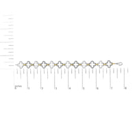 .925 Two-tone Sterling Silver 1/10 Cttw Natural Round Diamond Fashion Tennis Bracelet (I-J Color, I1-I2 Clarity) - 7