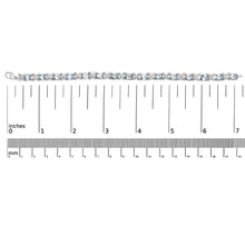 .925 Sterling Silver 16.0 Cttw Oval Blue Topaz and Diamond Accent Tennis X Link Bracelet (I-J Color, I1-I2 Clarity) - Size 7" Inch-4