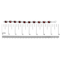 .925 Sterling Silver 7x7mm Checkered Cushion Red Garnet and Diamond Accent Fashion Tennis Link Bracelet (I-J Color, I1-I2 Clarity) - Size 7
