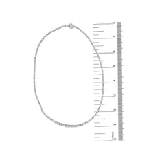 14K White Gold 10.0 Cttw Graduated Lab-Grown Diamond Tennis Necklace (F-G Color, VS2-SI1)  - 18" Inches-4
