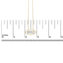 14K Yellow Gold Plated Silver 1/4 Cttw Diamond "Boss" Pendant Necklace - 18 Inch-4