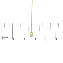 14K Yellow Gold 1/6 Cttw Diamond Lock Pendant 18" Necklace (I-J Color, I1-I2 Clarity)-4