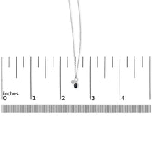 10K White Gold Oval Blue Sapphire and Diamond Double Charm Pendant Necklace - 18" Inches-4