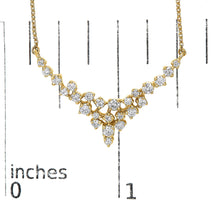 14K Yellow Gold 1/2 Cttw Diamond Scattered "V" Necklace (I-J Color, SI2-I1 Clarity) - 18" Inches-4