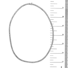 14K White Gold 10 3/4 Cttw Lab Grown Diamond Tennis Necklace-4