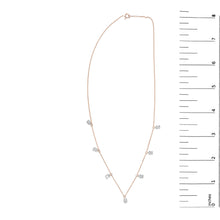 14K Rose Gold 1 3/8 Cttw Oval Lab Grown Diamond Dangle Station Necklace - 17" Inches-4