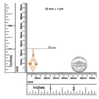 14K Yellow Gold 1/4 Cttw Diamond Double Triangle Geometric 18