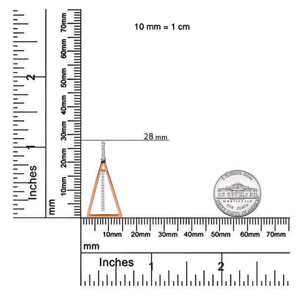 14K Rose and White Gold 1/8 Cttw Diamond Windchime 18