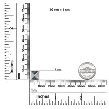 14K White Gold 1/4 Cttw Treated Blue Diamond Matte Finished Pyramid Pendant Necklace (Blue Color, SI1-SI2 Clarity) - 18" Inches-4