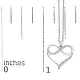 .925 Sterling Silver Diamond Accent Infinity Heart Love Pendant Necklace (J-K Color, I2-I3 Clarity) - 18