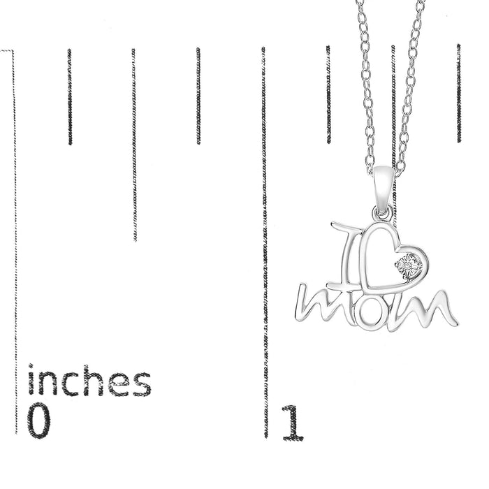 .925 Sterling Silver Diamond Accent 