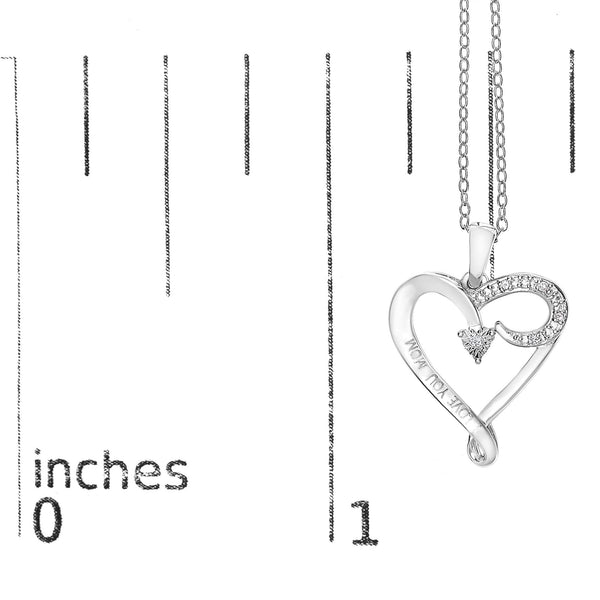 .925 Sterling Silver Diamond Accent 