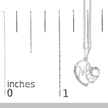 .925 Sterling Silver Cursive Mom Heart Diamond Accent Pendant Necklace (J-K Color, I2-I3 Clarity) - 18" Inches-4