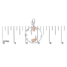 Rose Gold Plated .925 Sterling Silver 1/10 Cttw Diamond Floral Hoop Earrings (I-J Color, SI1-SI2 Clarity)-4