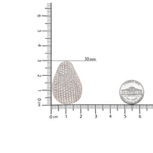 18K Rose Gold 13 1/5 Cttw Micro-Pave Diamond Sculptural Design Statement Omega Back Earrings (G-H Color, SI1-SI2 Clarity)-4