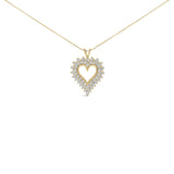 .925 Sterling Silver 3.00 Cttw Round Cut Diamond Cluster Heart 18