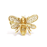 14K Yellow Gold Diamond Accent Bumble Bee Brooch Convertible Pendant-3 thumbnail 4