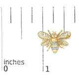 14K Yellow Gold Diamond Accent Bumble Bee Brooch Convertible Pendant-4 thumbnail 5
